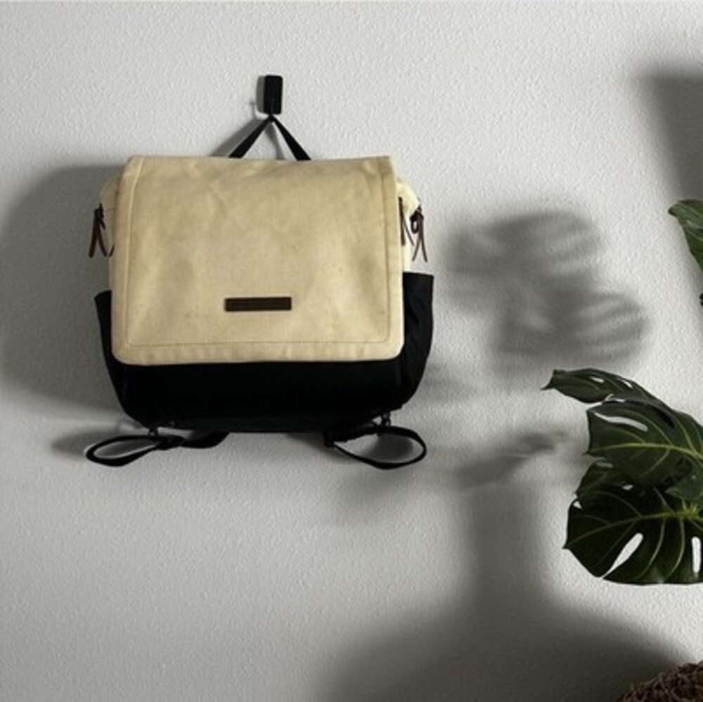 Petunia Pickle Bottom Boxy Backpack Diaper Bag, Sand/Black‎